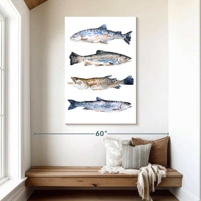 Brampt Stacked Trout II, 48" H x 32" W