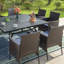 Ensemble repas pour 8 personnes, table de patio et chaises en métal Leonard