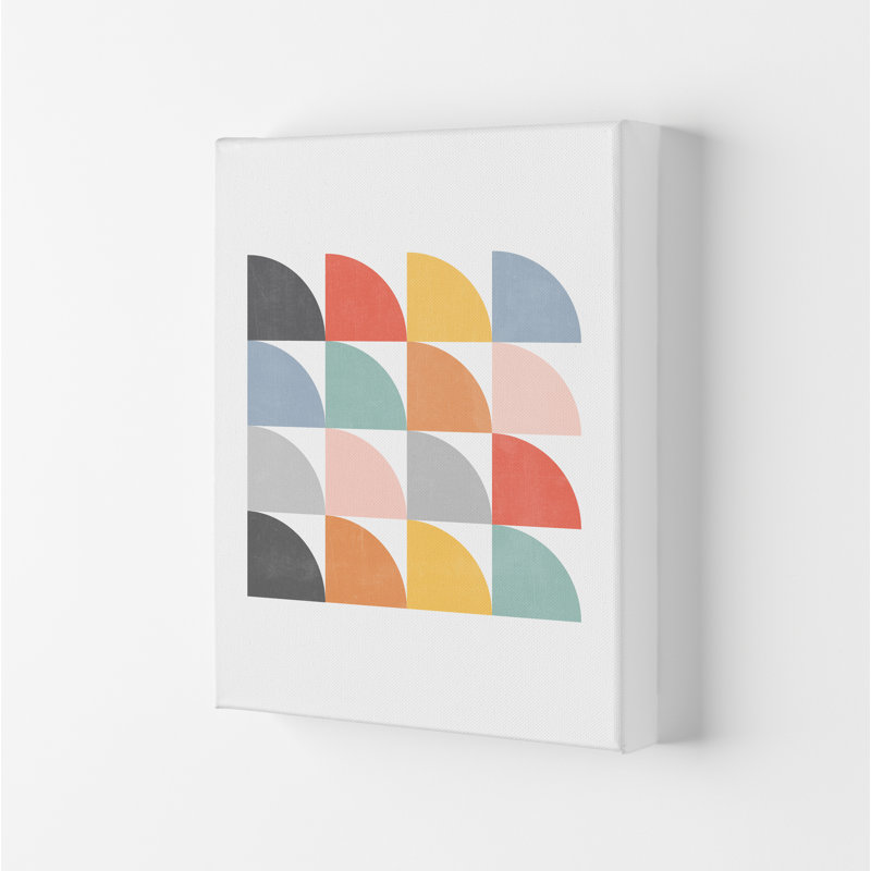 Scandinavian Quarter Circles F - Print, Unframed, 42cm H x 30cm W x 1cm D