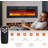 Electric Fireplace Insert Wall Mounted & Recessed, 40 Inch Indoor Fireplace Heater With Remote, 12 Flame Colors, Faux Log & Crystal, LED Fireplace For Living Room, Wall Fireplace Electric-1590123909-1590123910
