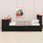 Modern Wood Daybed with Trundle & Integrated Desk - LED Light + USB Charging-1830896282-1830896281