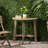 Half-Round Bistro Table, Grey, Constructed With Wood, Foldable Design Grey Wood And For Convenience