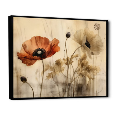 Brilliant Poppies II - art mural floral