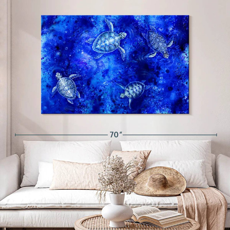 Acrylique de tortue de mer Brampt, H 34 po x l 51 po