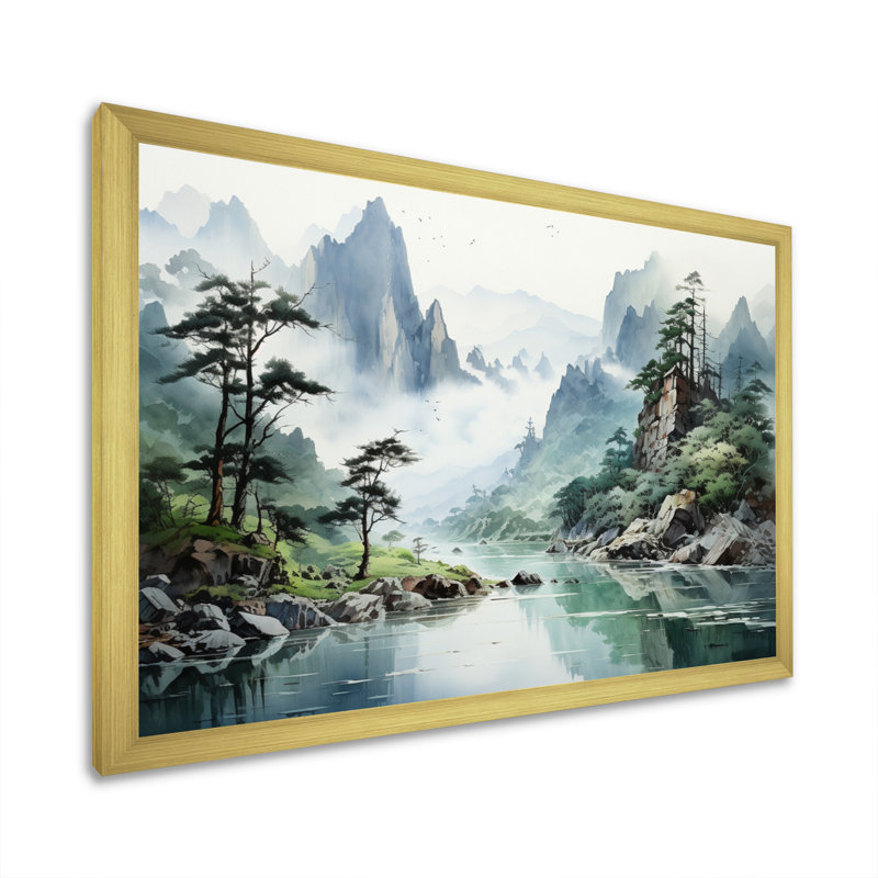 «Bethenny China Art», impression sur toile, H 24 po x l 32 po x P 1 po, Encadrement doré