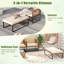 Chaise de patio en bois d'acacia avec coussins et repose-pieds Michaelle