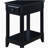 Black Accent Table with Bottom Shelf