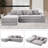 104” L-shaped Sectional Couches Corduroy Sofa Bed-110407478