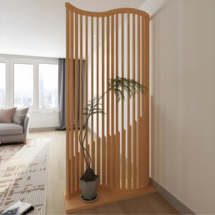 Curved Nan Bamboo Screen Divider