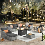 Anuksha 10 Piece Sofa Seating Group with Cushions