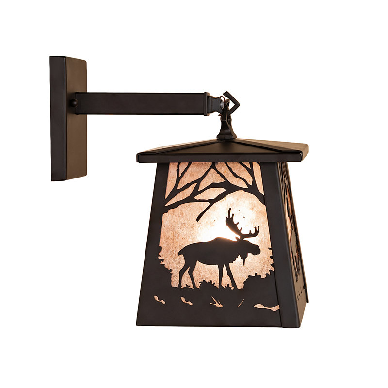 1 - Light Armed Sconce, Silver, Oil Rubbed Bronze