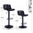 Furniture Modern Design Barstools With Adjustable Height And 360 Rotation,Ergonomic Streamlined Polypropylene High Bar Stools For Bar Counter, Kitchen And Home (Set Of 2, Black)