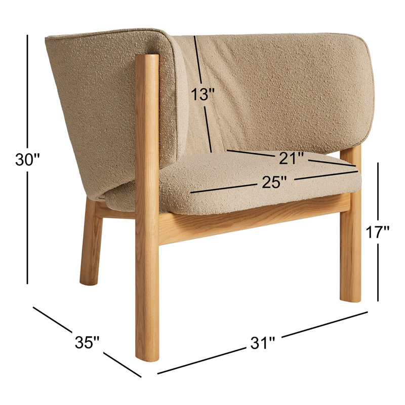 All In Lounge Chair, Kelso Camel, Natural