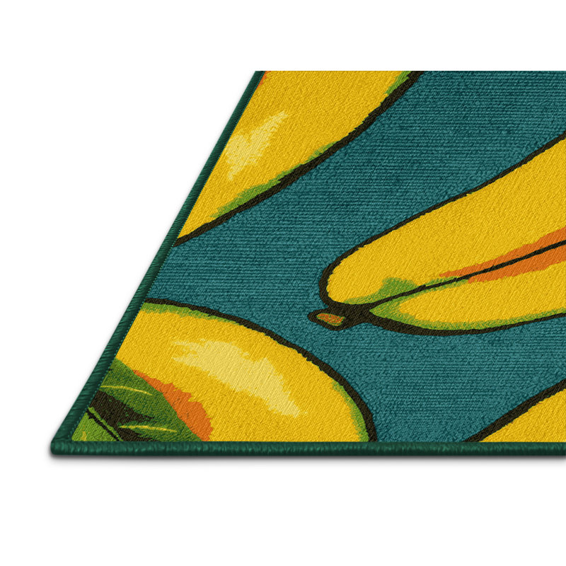  Washable Mango Ataulfo Fruits Area Rug, Runner 2' x 4'