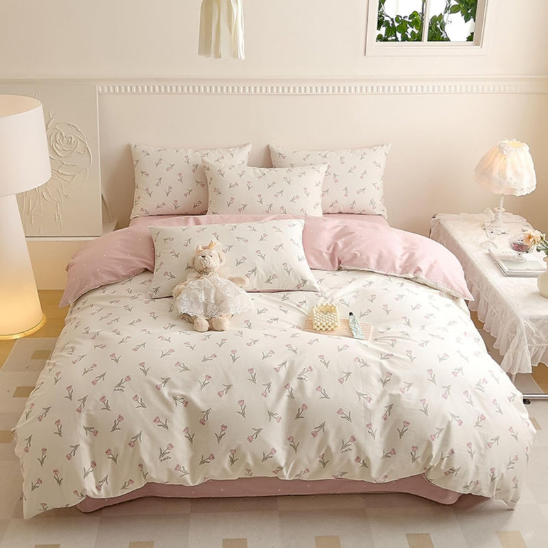 Ensemble de housse de couette réversible Nayoroom, Housse de couette pour très grand lit et 2 taies 