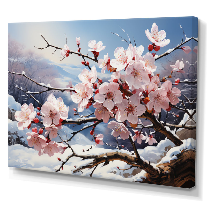" Winter Blossoms II ", Wrapped Canvas, 24" H x 32" W x 1" D