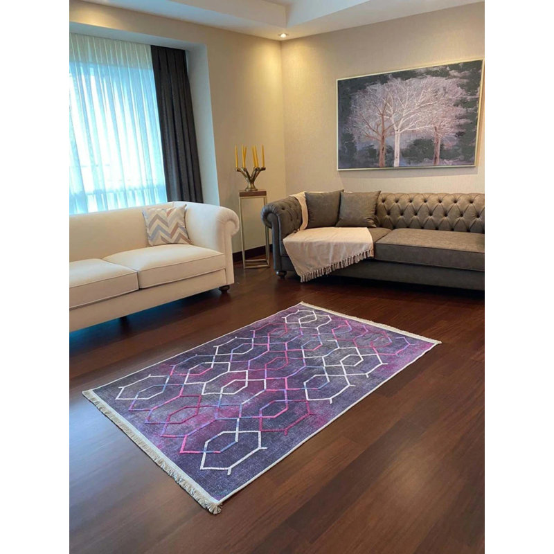 Tapis Kalkedon avec envers antidérapant, Carré 3 pi 4 po