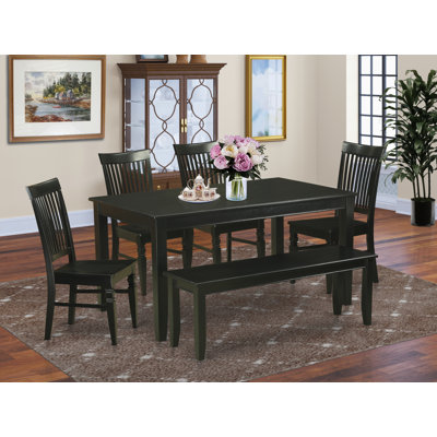 Agetina Rubberwood Solid Wood Dining Set