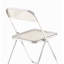 Chaises pliantes transparentes-Chaise fantôme empilable en cristal empilable-Siège de salon en plastique PC-Structure chromée et chaise pliante en acrylique Fo-O-Transparent