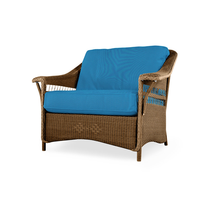 Nantucket Outdoor Lounge Chair, Clock Out Dew, Bark