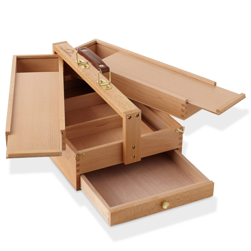 Multi-Function Beechwood  Art Supplies & Tool Organizer