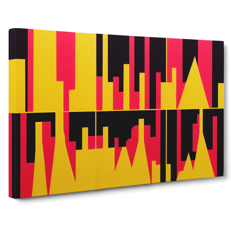 Distinguished Abstract Skyscraper Skyline - Wrapped Canvas, 35cm H x 50cm W x 3cm D