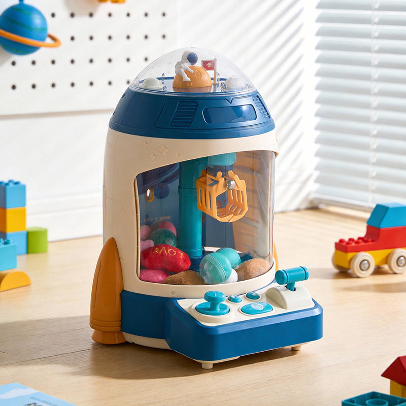 Kids Grabbing Clip Claw Machine, Blue/Yellow