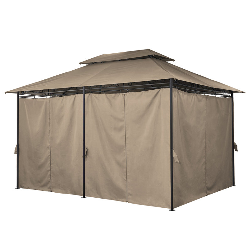 Arpi 4m x 3m Metal Patio Gazebo, Khaki