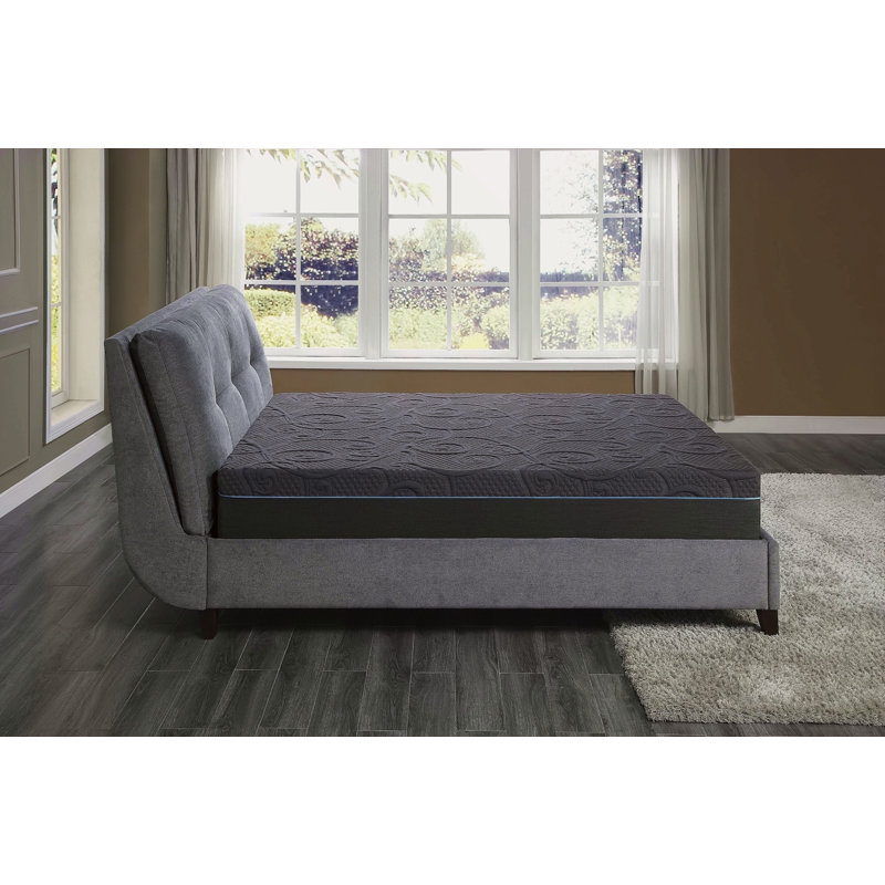 Matelas de lit hybride en mousse viscoélastique imprégnée de gel, matelas foncé dans une boîte, Lit double