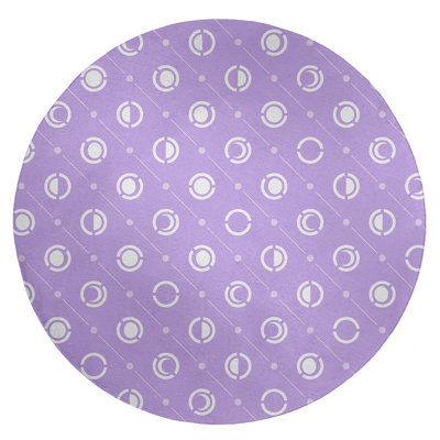 Tapis mauve/blanc lune phases