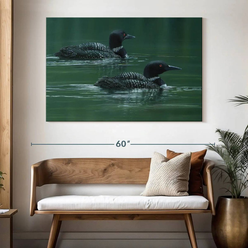 Two Loons, 34" H x 51" W