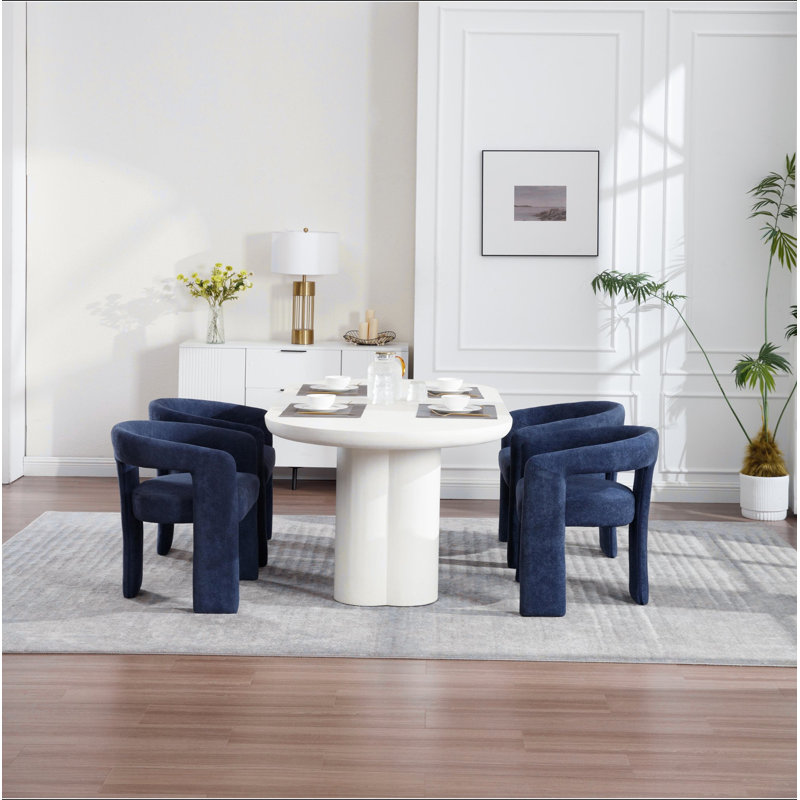 Ensemble de 2 chaises de salle à manger bleues, Bleu