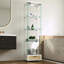 Vitrine moderne en verre avec tiroir et lumières DEL-522400870