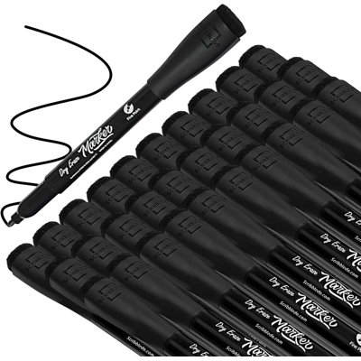 Scribbledo, paquet de 36, marqueurs effaçables à sec avec tableau blanc et capuchon effaçable