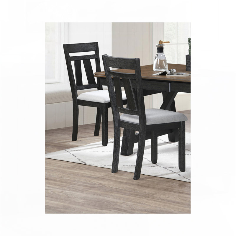 Dining Side Chair 2pc, Charcoal
