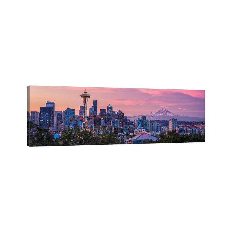 Good Morning, Seattle! by Michael Zheng - Wrapped Canvas Panoramic Gallery-Wrapped Canvas Giclée