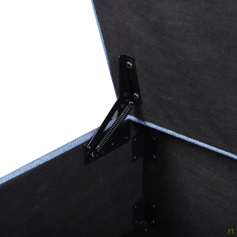 Banc de 55,5 pouces avec repose-pieds et coffre de rangement avec dessus rabattable et siège rembourré avec tabouret de bout pour le couloir