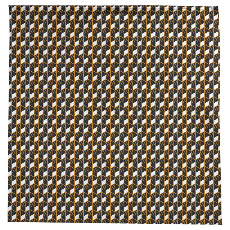Nappe rayures géométriques Leffel, Orange