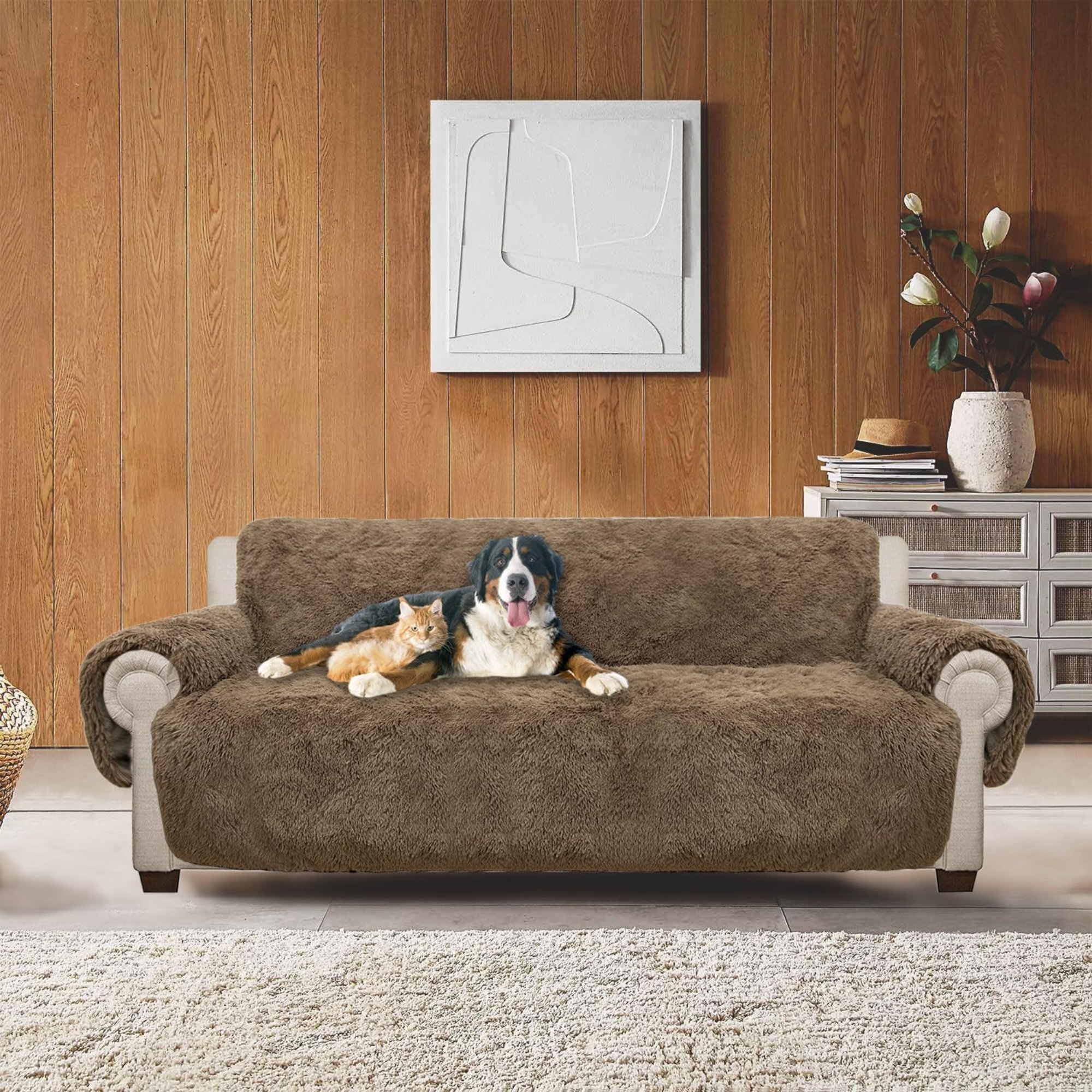 Playful Puppies Quilted Sofa Cover NCU0LDH376