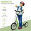 Scooters réglables pour enfants, combinant acier vert, vert classique et 16 po avec 5 ans et plus