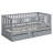 Daybed With Fence Guardrails And 2 Drawers, Split Into Independent Floor Bed & Daybed-1035858414