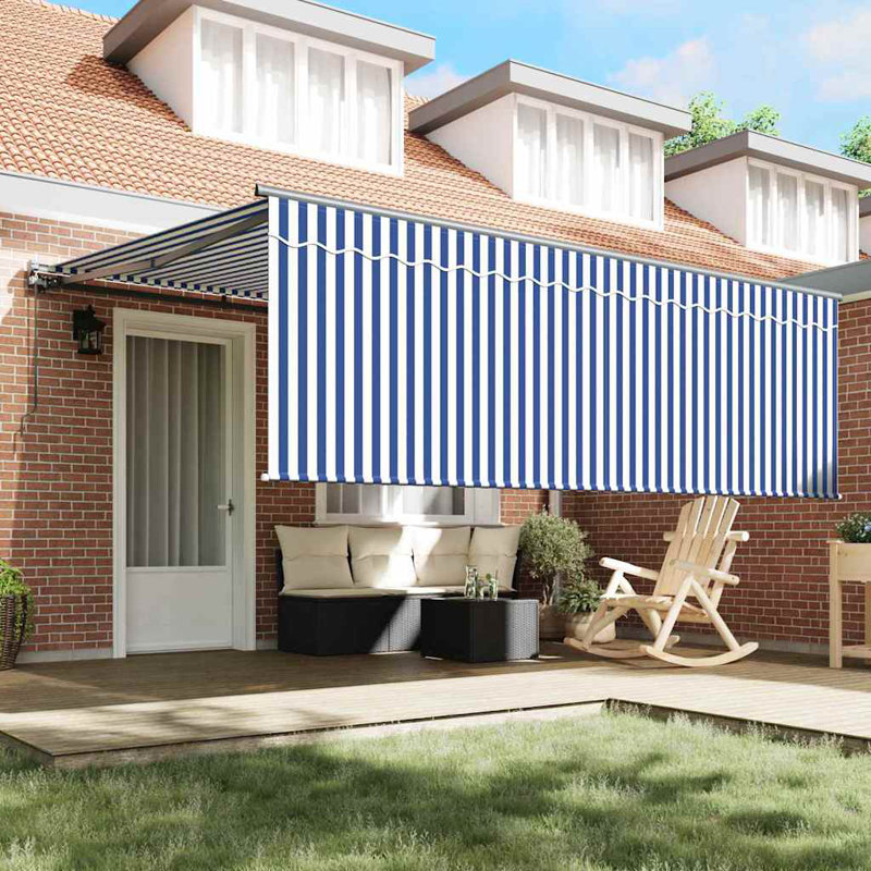 Brayden Studio 400cm W x 300cm D Fabric Cover Retractable Door / Window Awning