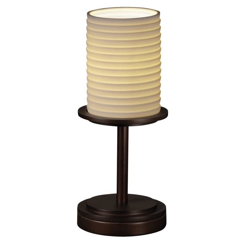 Lampe de table portative 12 po limoges dakota, Sawtooth, Bronze foncé