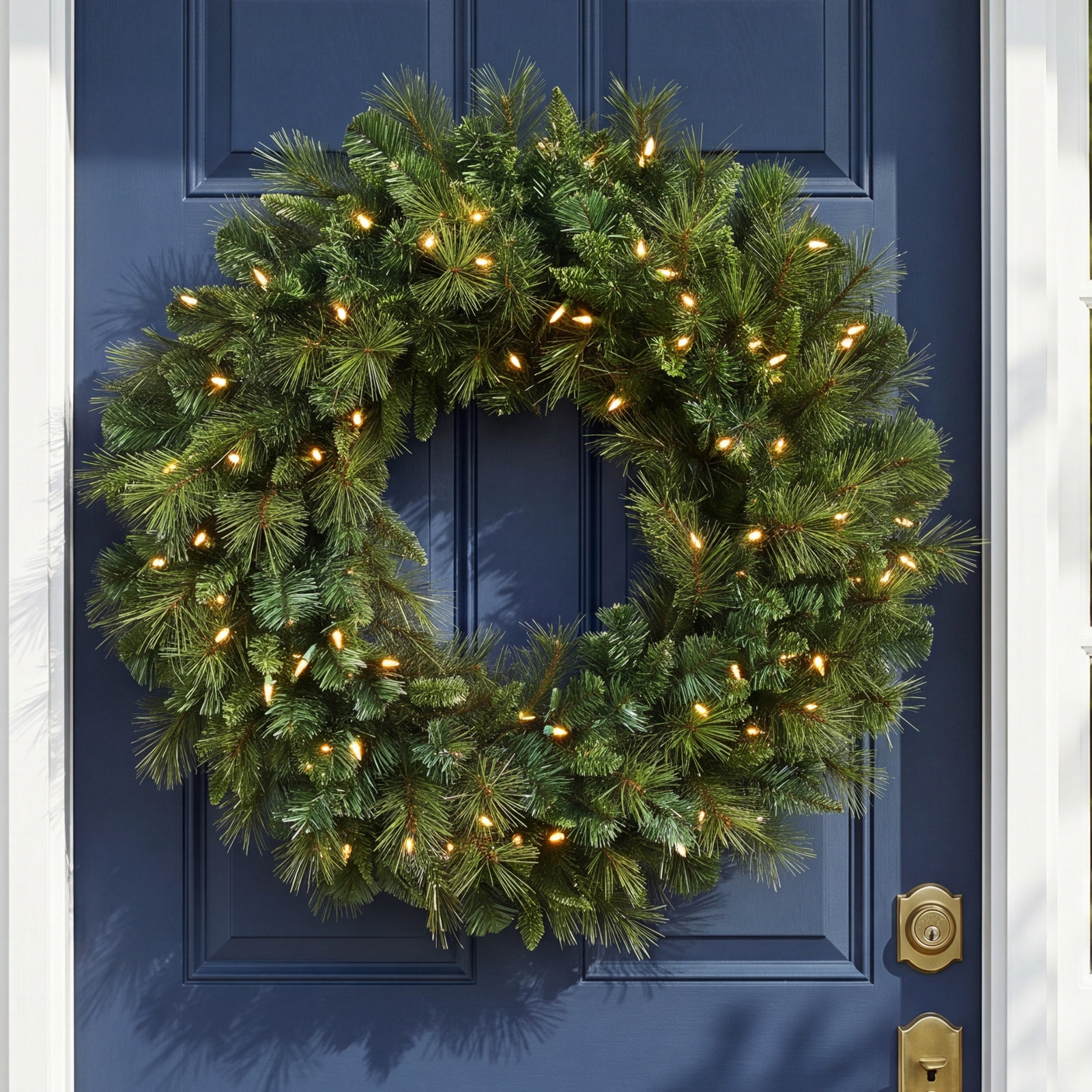 The Twillery Co.® Surrey 60" Pre-Lit Wreath, 30" H x 30" W x 3" D