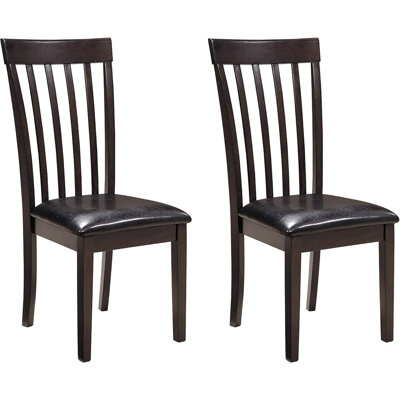 Hammis Rake Back Dining Room Chair, Set Of 2, Dark Brown
