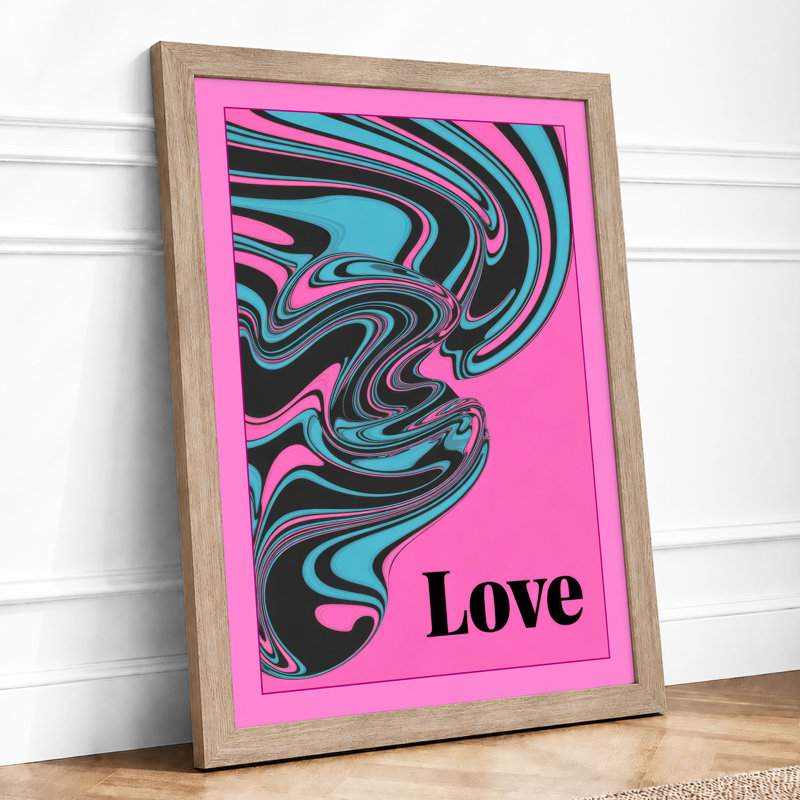 Love In Motion Modern - Print, A1 - 84.1 x 59.4 cm, Oak