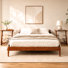 Clotilde 3 Pieces Bedroom Set, Acacia Solid Wood King Bed Frame with 2 Matching Nightstands