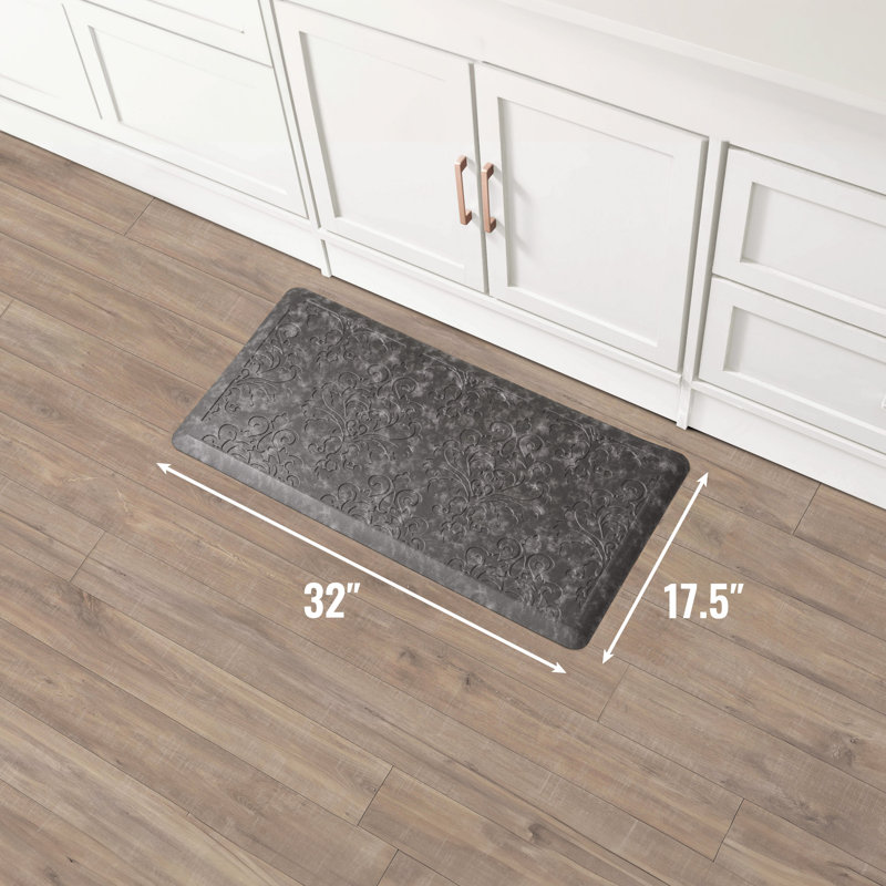 Embossed Soothing Comfort Anti-Fatigue Mat, Dark Gray, Rectangle 1'5.5" x 2'8"