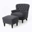Ensemble de fauteuil club et repose-pieds pour un confort inégalé et un style intemporel dans tout espace de vie