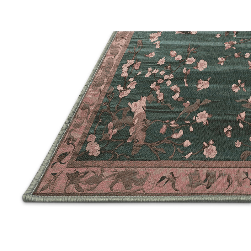 Tapis vert lavable à la machine, Rond 8 pi